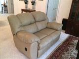 Leather Love Seat - recliner