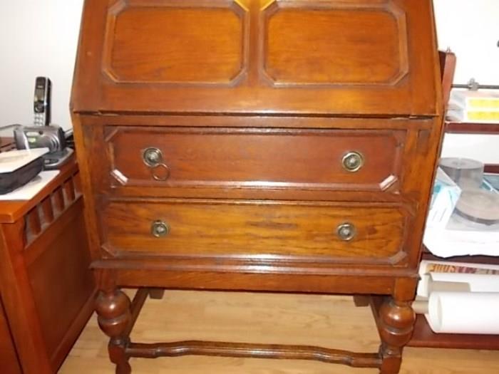 Drop-front antique desk