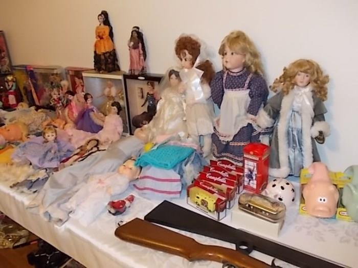 Vintage and new dolls