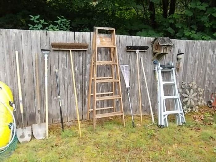 Yard tools and ladders