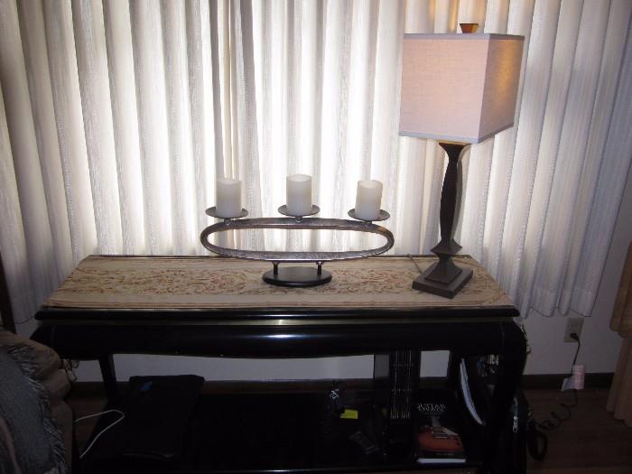 Sofa Table, Lamp