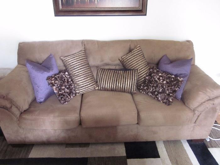 Like New Microfiber Sofa - Excellent Condition