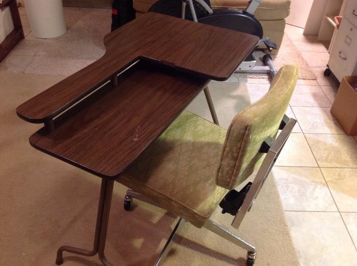Vintage folding desk and chair