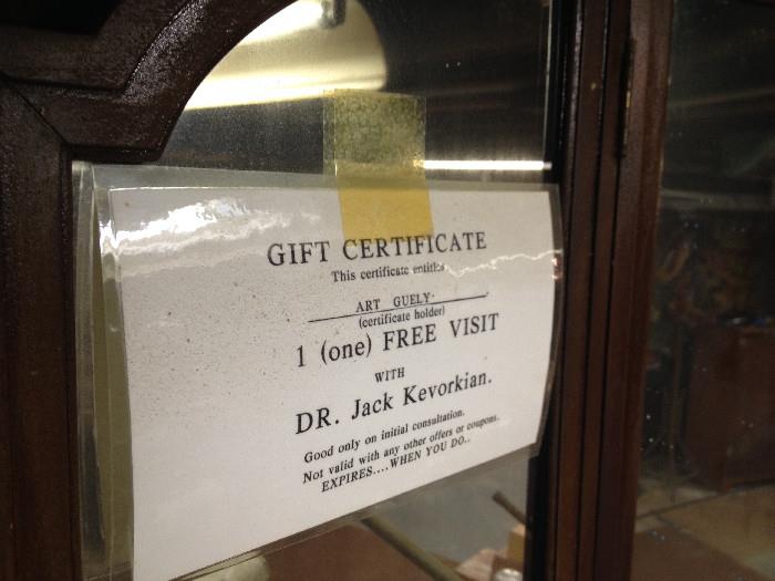 Kevorkian Gift Certificate
