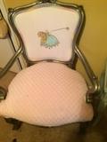 an up close of the "princess" chair