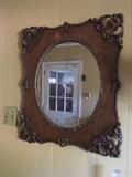 an antique mirror