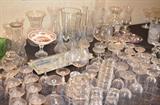 Wine glasses and various bar ware