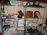 Mantle clocks along with more linens