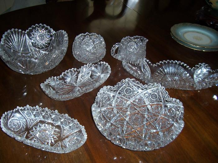 Cut Glass dishes 