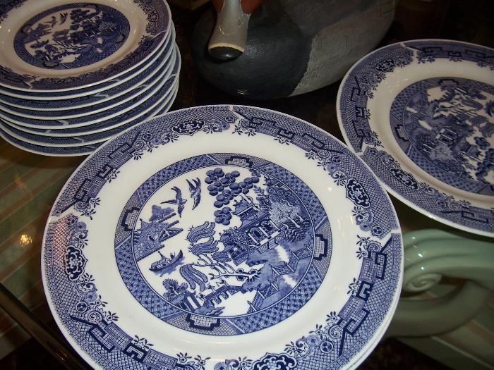 Blue and White Willow plates