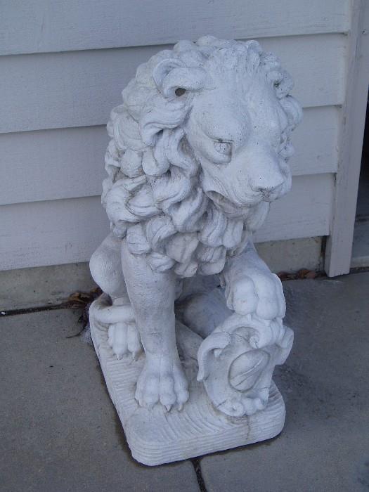Stone Concrete Beautiful Lion from Italy. Very Heavy. Will need two strong men.
