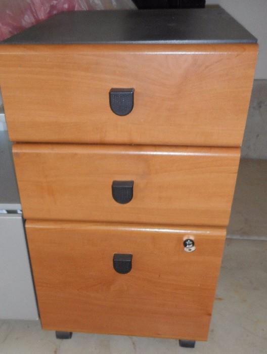File Cabinet on wheels with Key