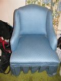 SWEET LITTLE BLUE CHAIR IN DOWNSTAIRS BEDROOM