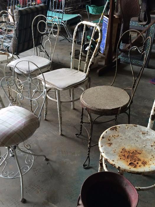     Assortment of vintage chairs