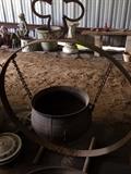         Hanging iron  pot