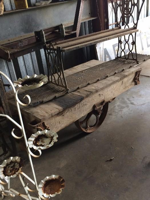         Antique railroad cart