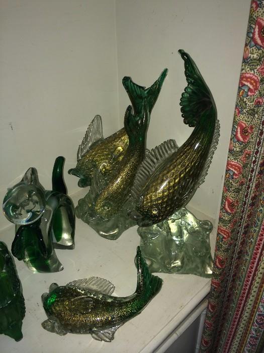         Green murano fish