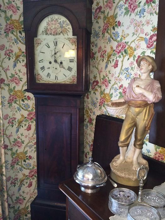         Antique grandfather clock