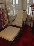     Extra large bentwood rocker & ottaman