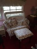              Wicker settee