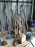        Many old garden tools