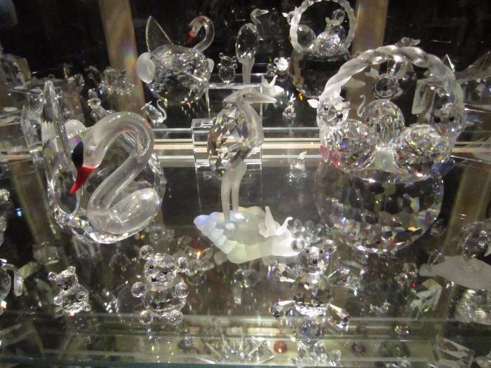 HUGE COLLECTION OF ASFOURS EGYPTIAN CRYSTAL FIGURINES 