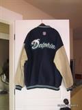 Miami Dolphins Wool/Leather NFL Jacket (3XL)