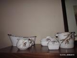 Miniature Porcelain Bath, Chamber Pot, and Dish, Pot