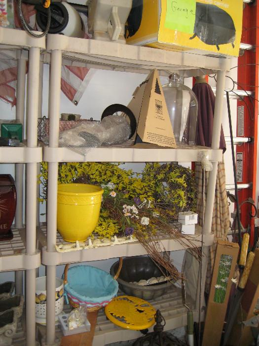 Wind Chimes (new) , car top carrier, and pots