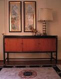Michael Taylor for Baker Credenza  - Asian watercolors and lamp