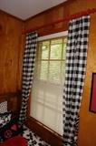 Black and white checkered curtains
