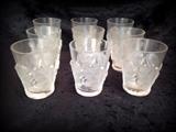 Signed Lalique France Crystal Chene Oak Leaf Tumblers ~ Collectible! 