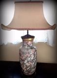 Antique Asian porcelain vase used to create this unique lamp!