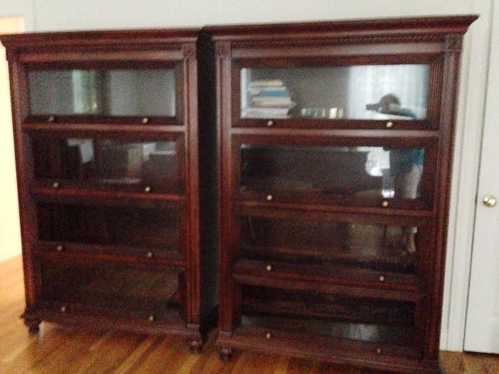 Two Barrister Cases. Ethan Allen solid wood and of heirloom quality. Your collections need great display