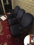 ANTIQUE 1900S CAST IRON SIDES, REUPHOLSTERED MOVIE THEATER SEATING FOR 3