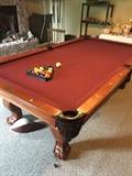 EVERYTHING IN BILLIARDS IMPERIAL INTERNATIONAL POOL TABLE 4.5' WIDE X 8.3' LONG X 2.6' TALL ( RETAIL $7,800)