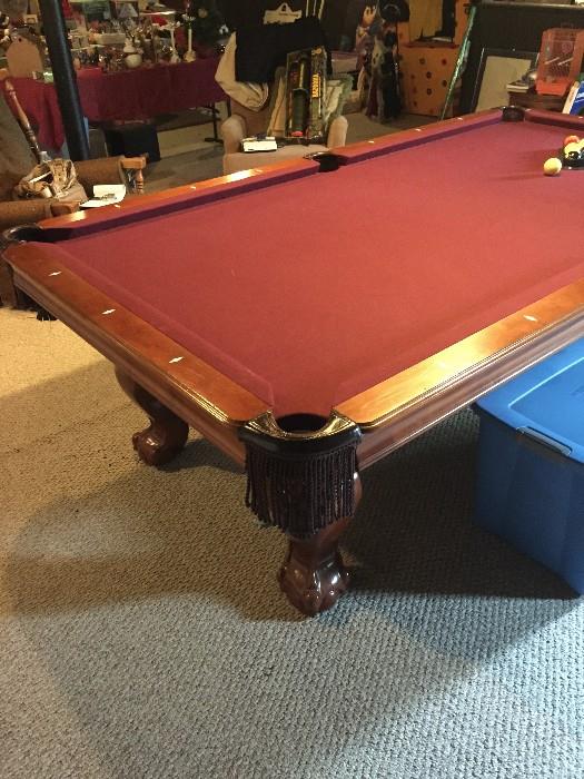 EVERYTHING IN BILLIARDS IMPERIAL INTERNATIONAL POOL TABLE 4.5' WIDE X 8.3' LONG X   2.6' TALL ( RETAIL $7,800)