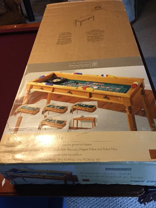 BRAND NEW IN BOX CONSOLE GAME TABLE