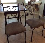 Wrought Iron with Soft Suede Seats