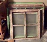 Window Panes some from the WWII Derrick Bldg., Salvaged from the base.