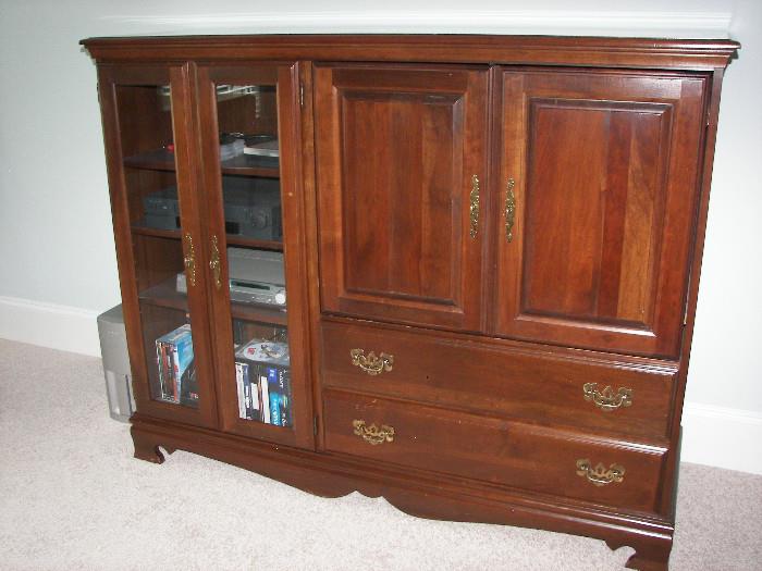 Wonderful storage for linens, tv or used as a beverage center. 
