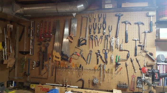 Work Bench Full of Tools