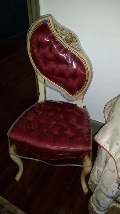 Silk Hollywood Regency Chairs