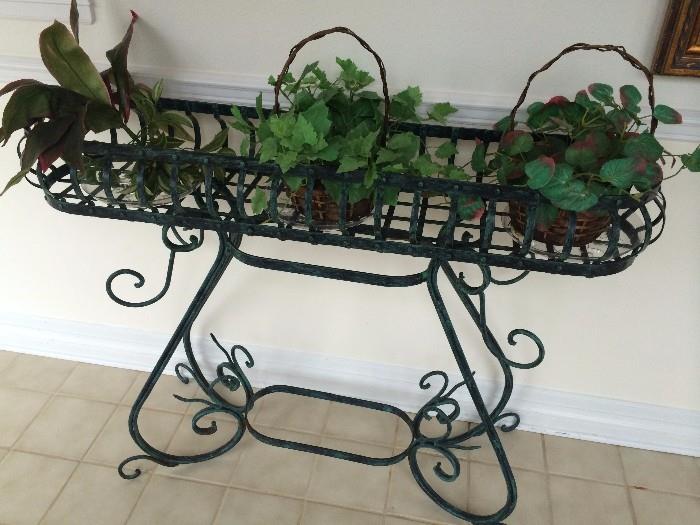            Black iron planter