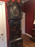 Hand-painted (Asian scenes) grandfather clock