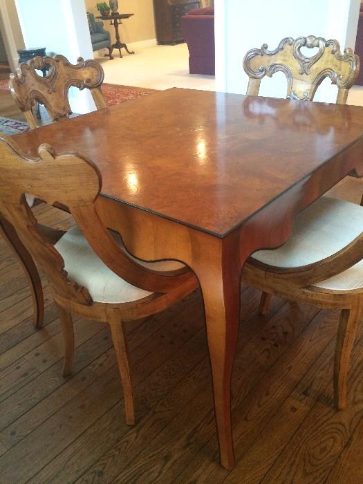 Extra nice game table & 4 chairs