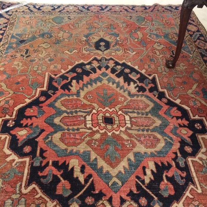         7 ft. 3 in.  x  11 ft. antique rug