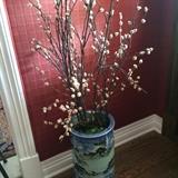 Hand-painted Asian umbrella/walking cane holder