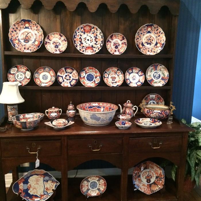 Exceptionally stunning Welsh dresser filled with a huge collection of Imari 