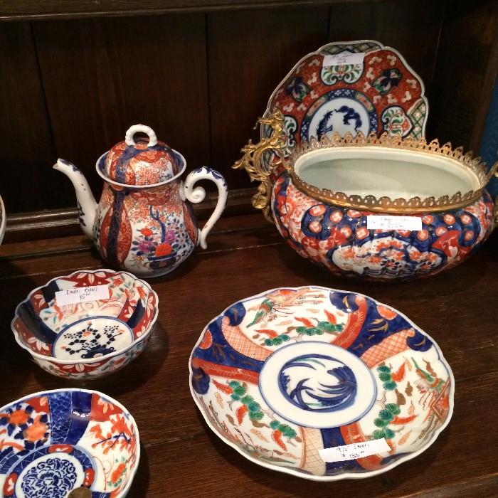     Wide assortment of uniquely shaped Imari